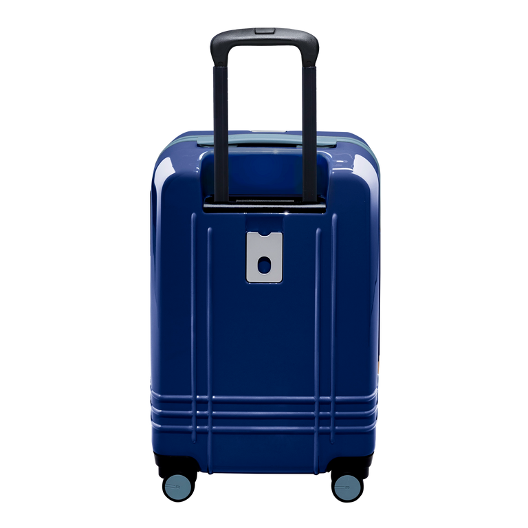 Every bag comes with the option for a free monogram on the ID plate which contains a slot for your contact information.