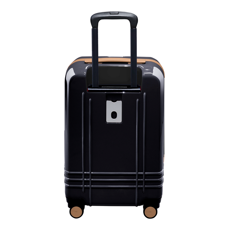Every bag comes with the option for a free monogram on the ID plate which contains a slot for your contact information.