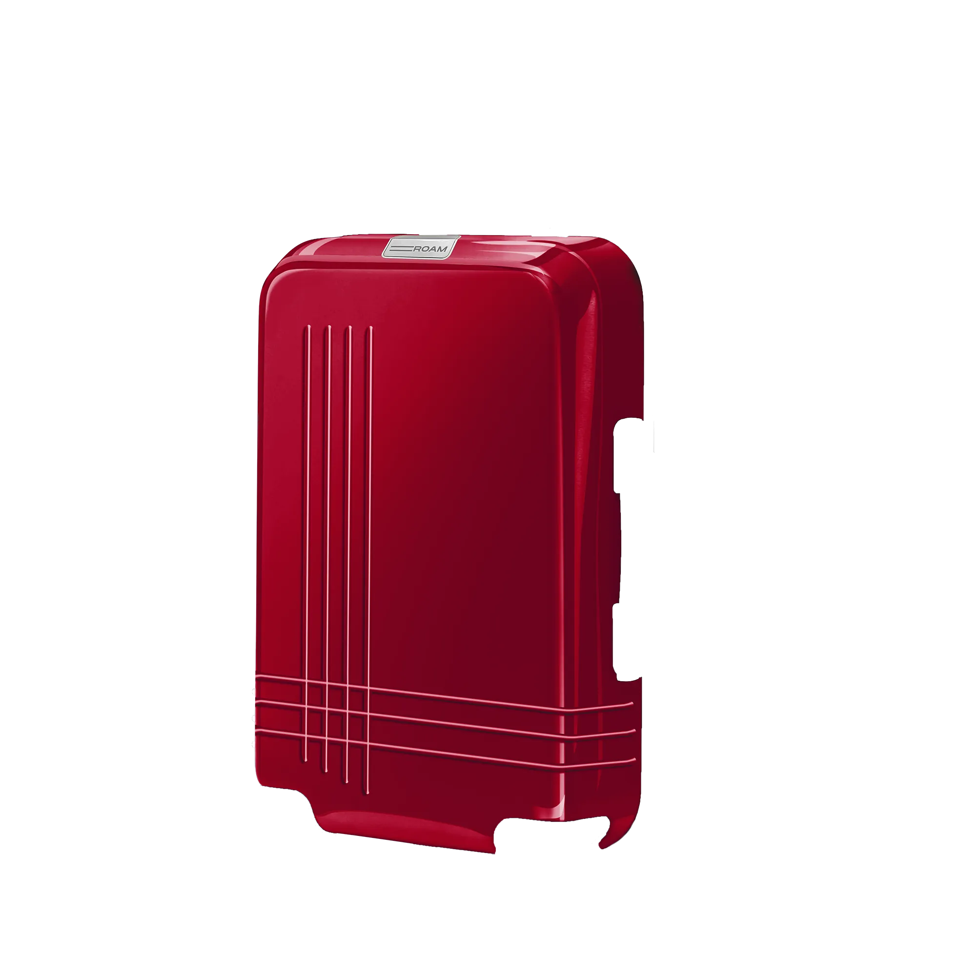 luggage carry on front shell in glossy red