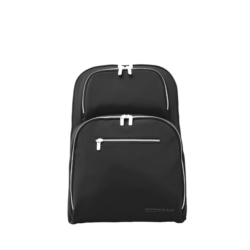 backpack continental front panel in kyoto black