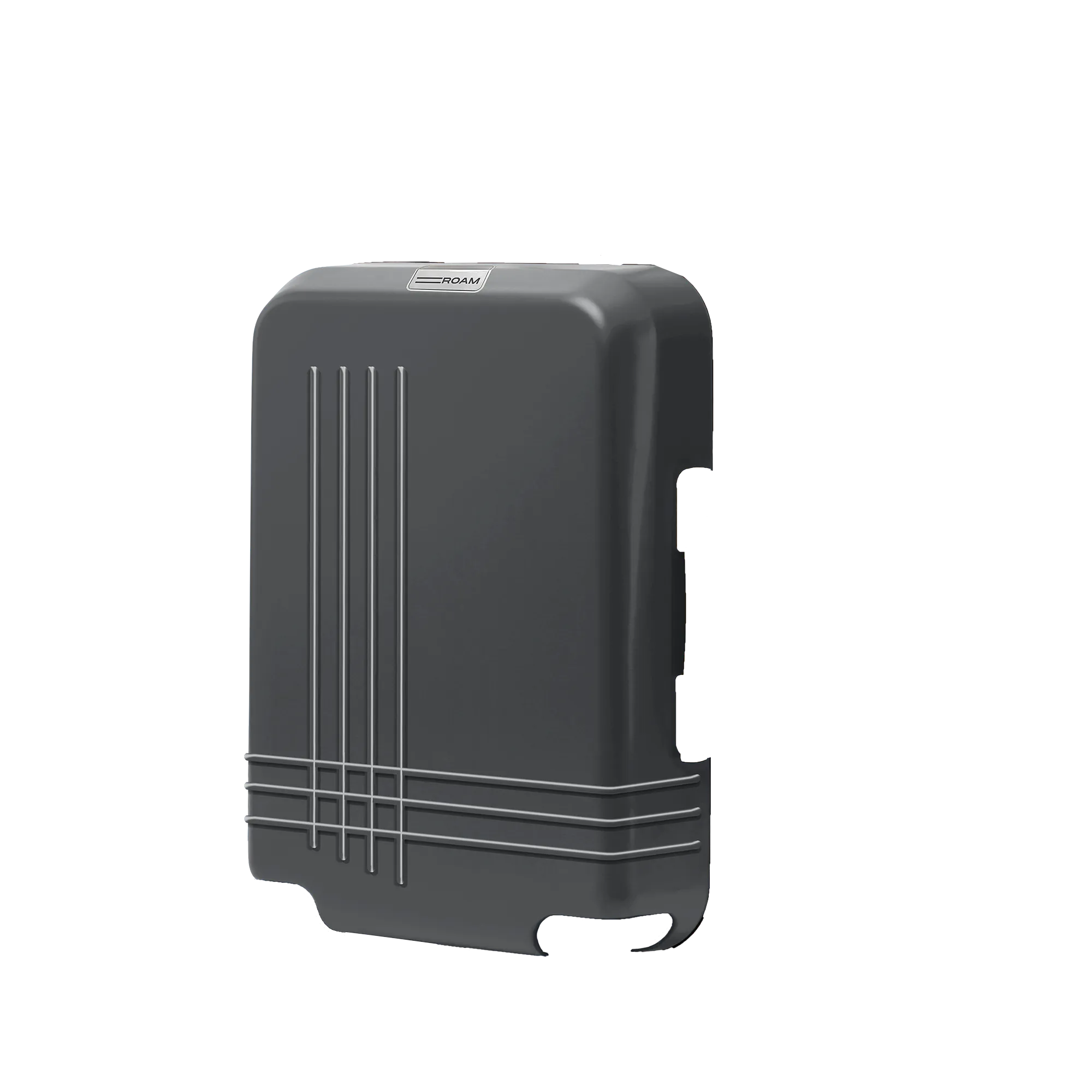 luggage large carry on front shell in matte steel