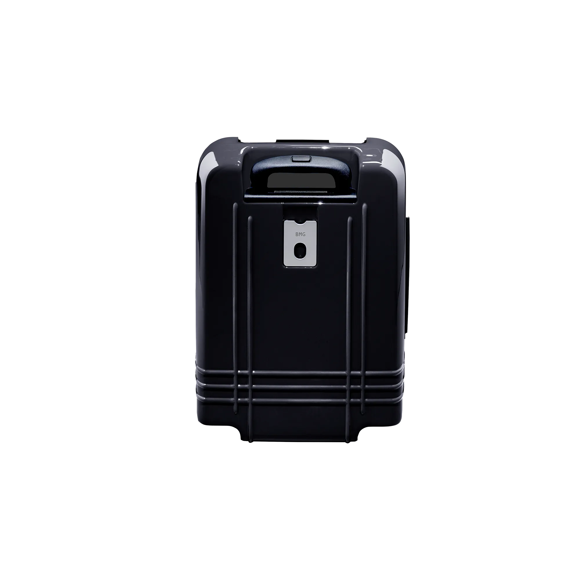 luggage carry on back shell in glossy black