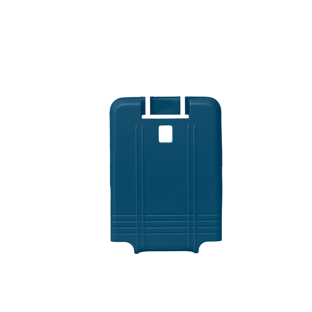 luggage check in back shell in como blue