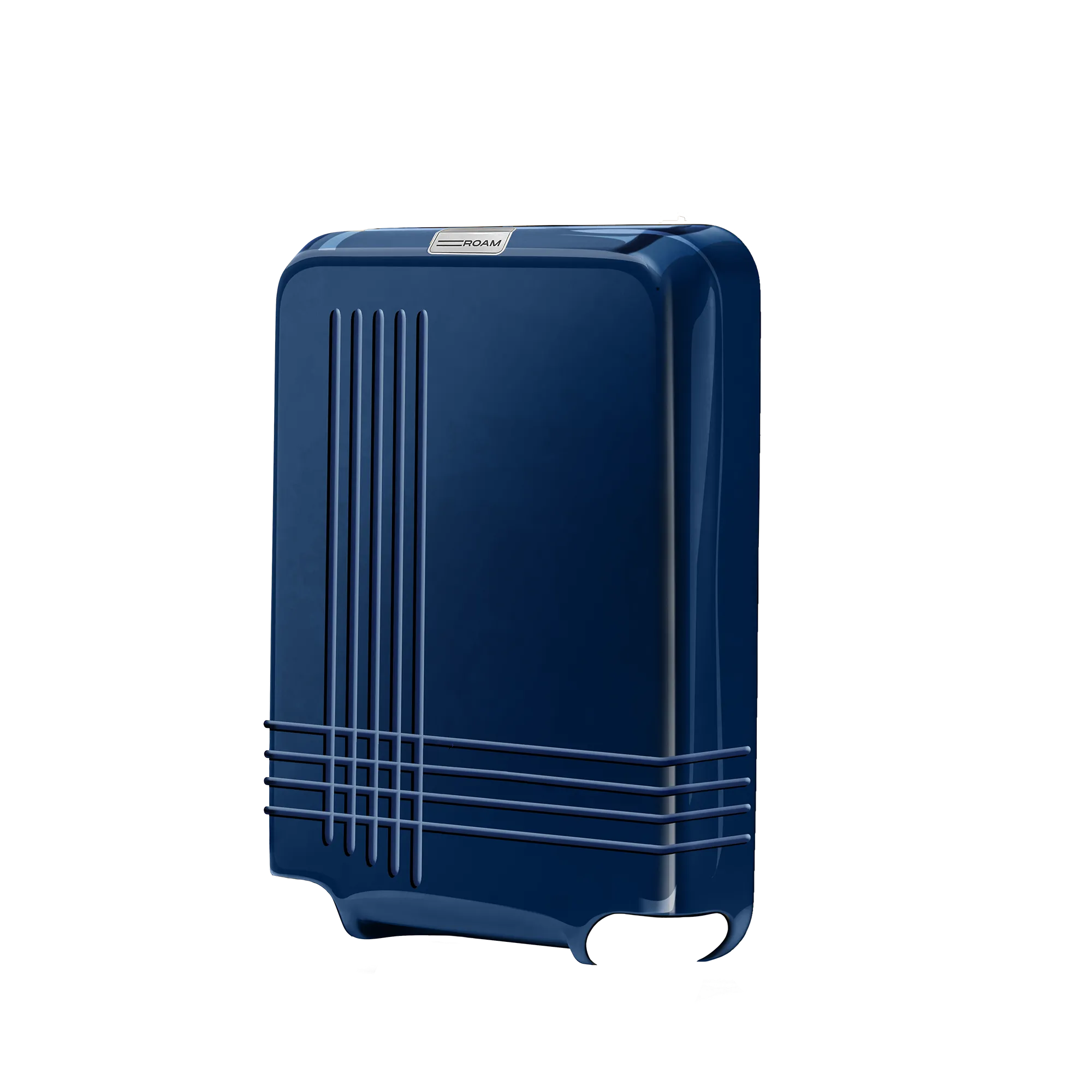 luggage check in front shell in glossy navy