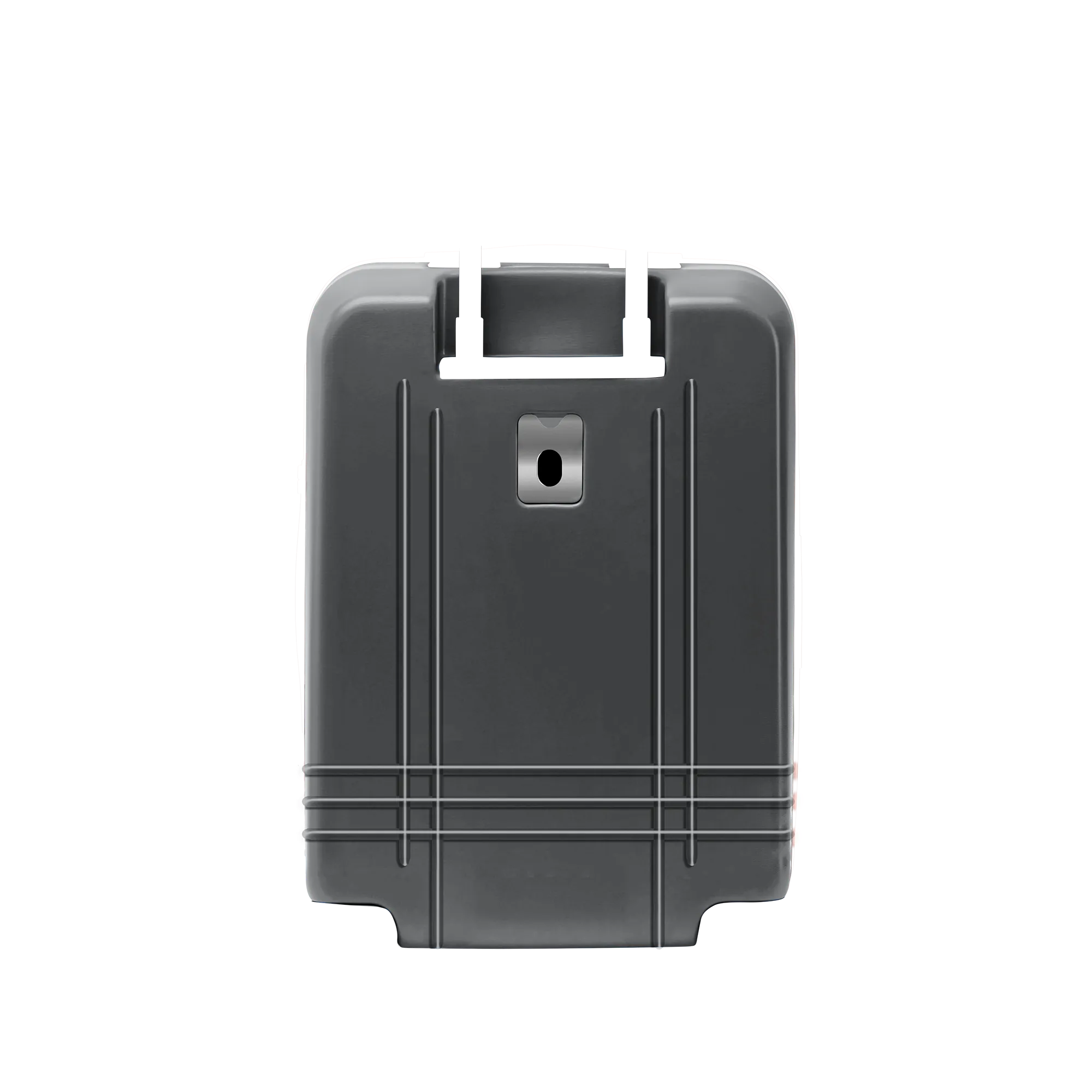 luggage carry on back shell in matte steel