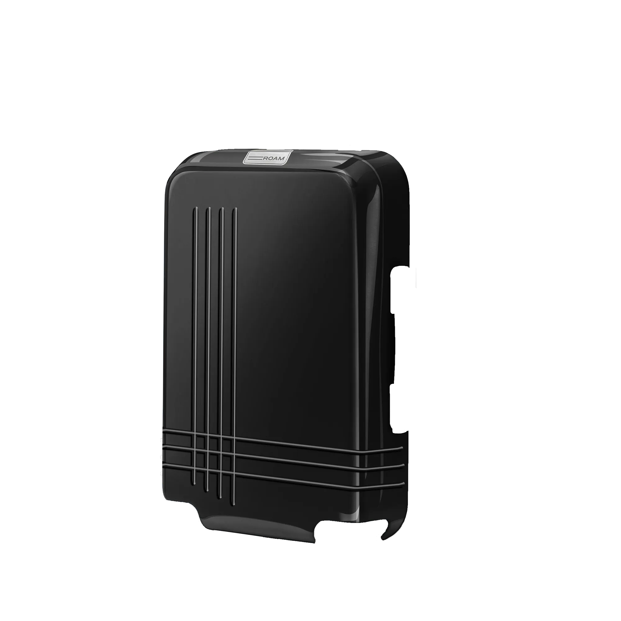 luggage carry on front shell in glossy black