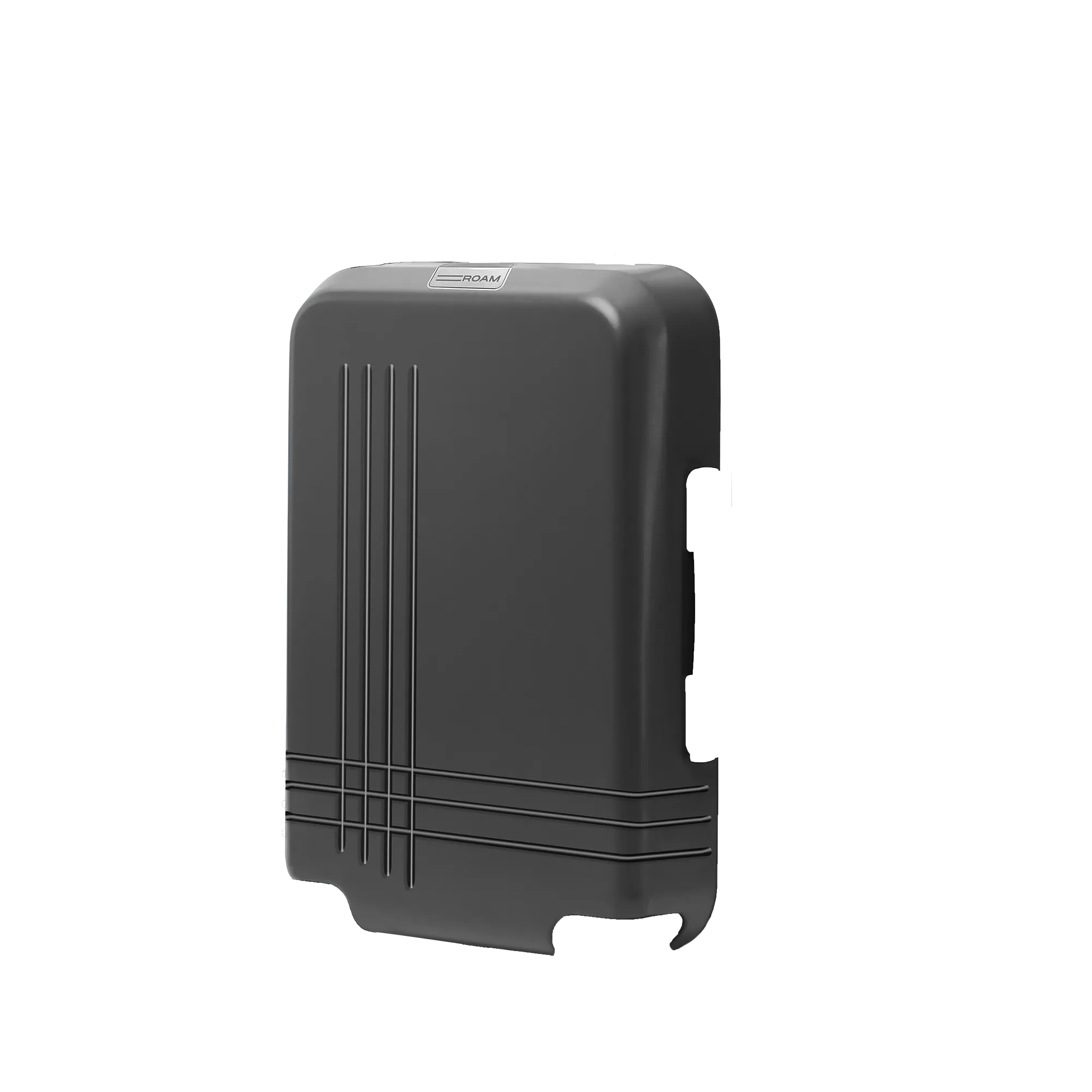 luggage carry on front shell in matte steel