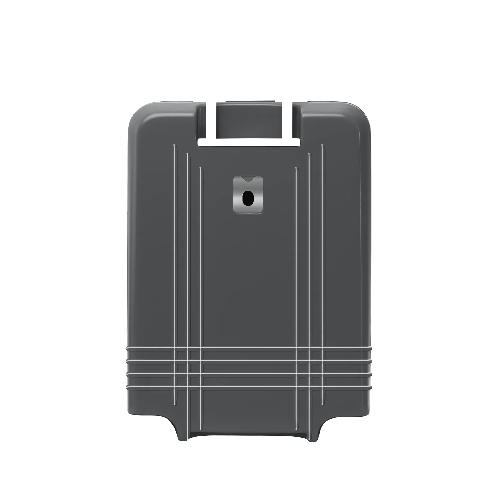 luggage check in back shell in matte steel