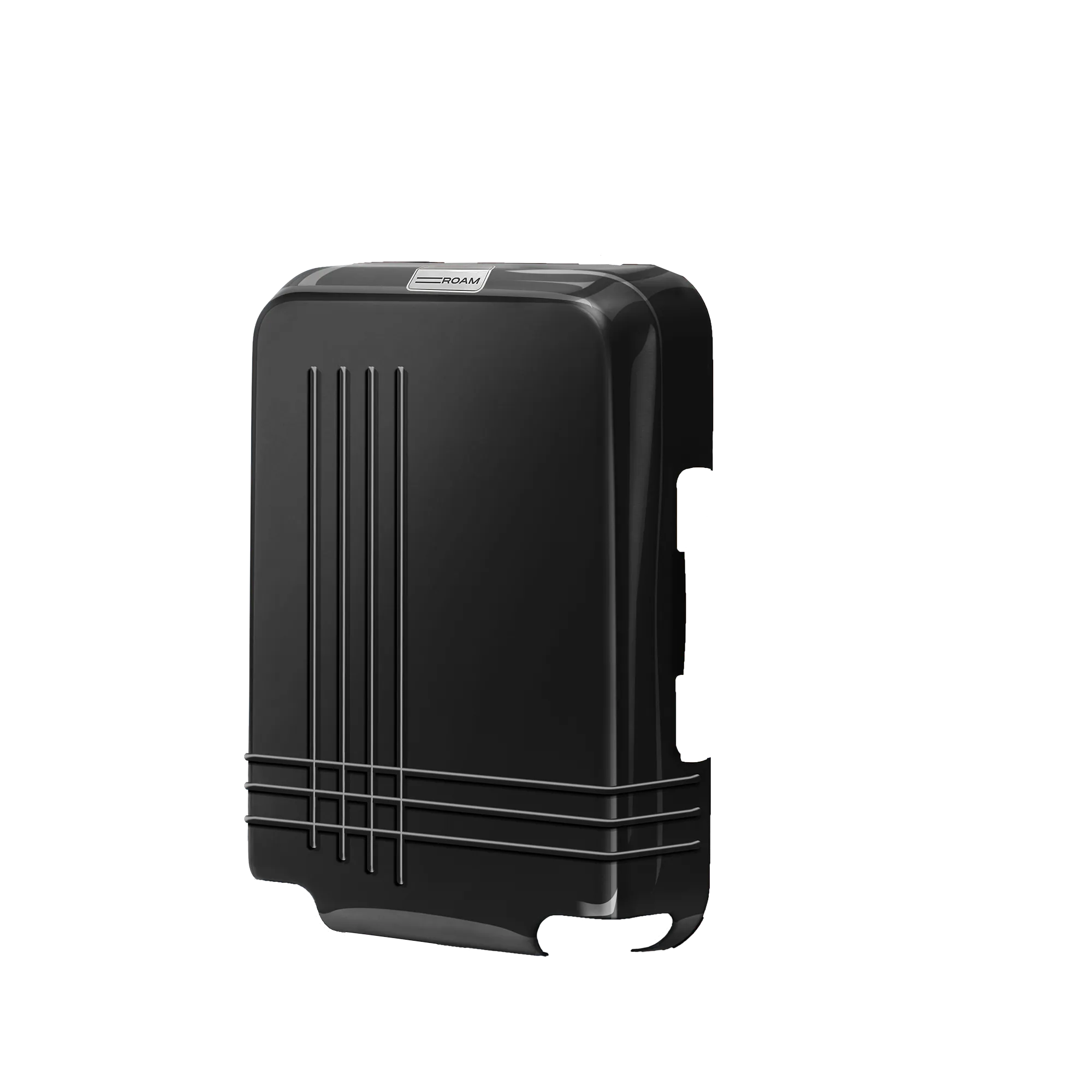 luggage large carry on front shell in glossy black