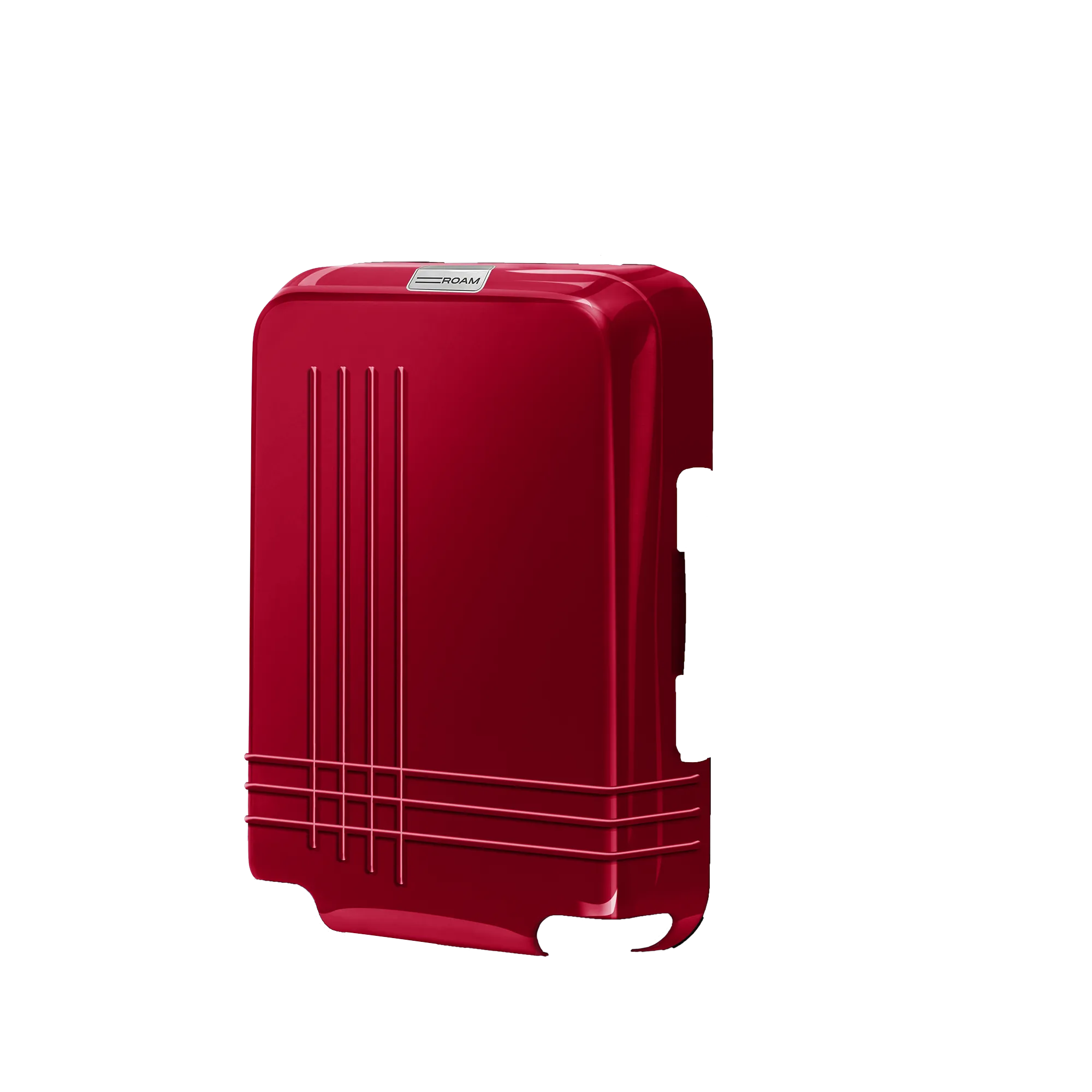 luggage large carry on front shell in glossy red